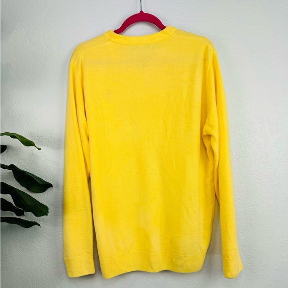 Polo Ralph Lauren 100% Cashmere Yellow V Neck Sweater Long Sleeve Vest - Picture 7 of 7